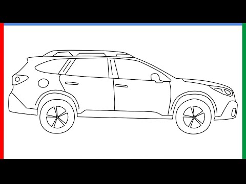 How to draw subaru outback step by step for beginners