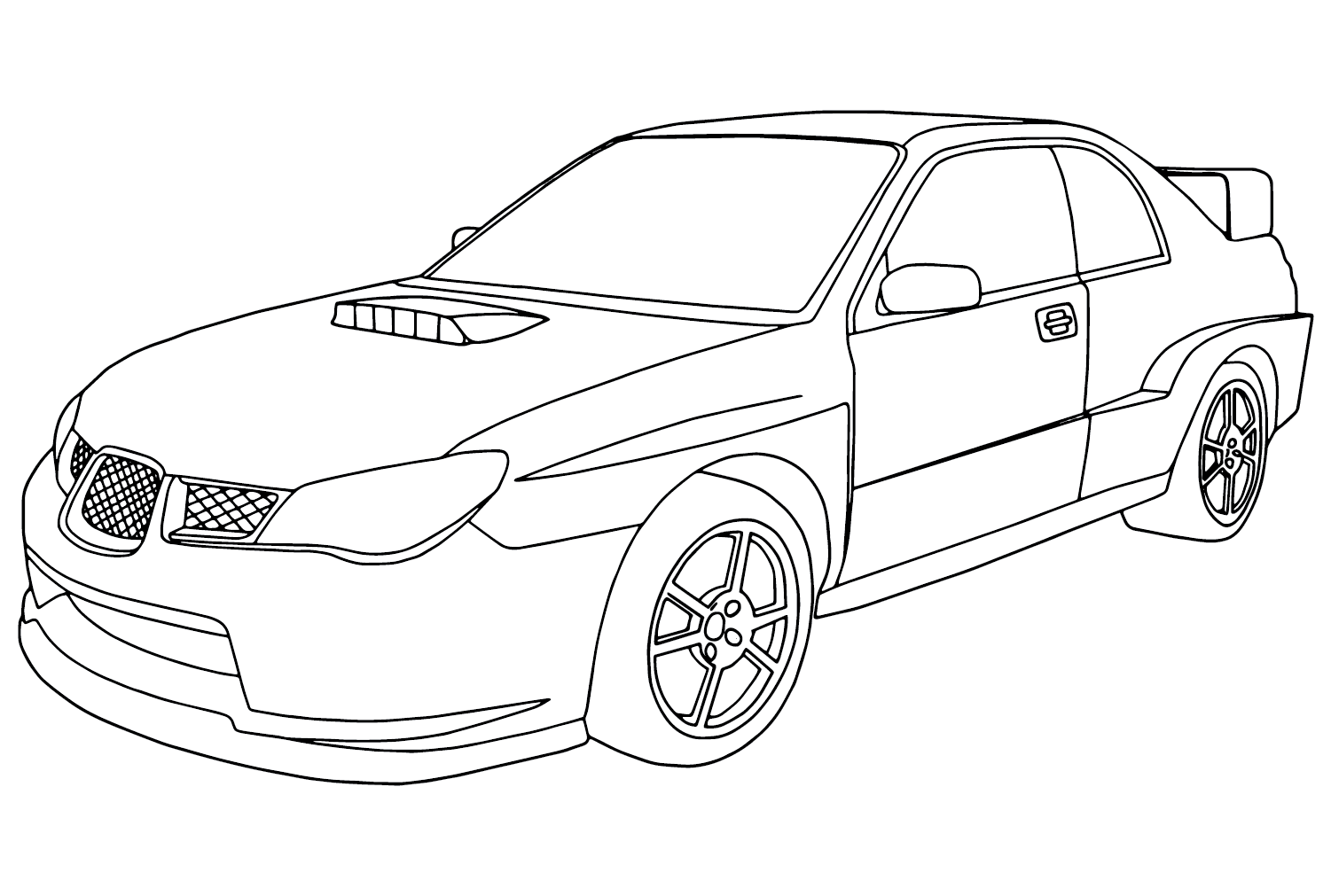 Subaru outback coloring page
