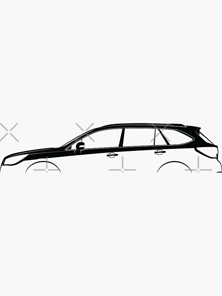 Subaru outback bs silhouette sticker for sale by in