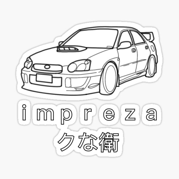 Subaru impreza wrx sticker for sale by hoodrattats