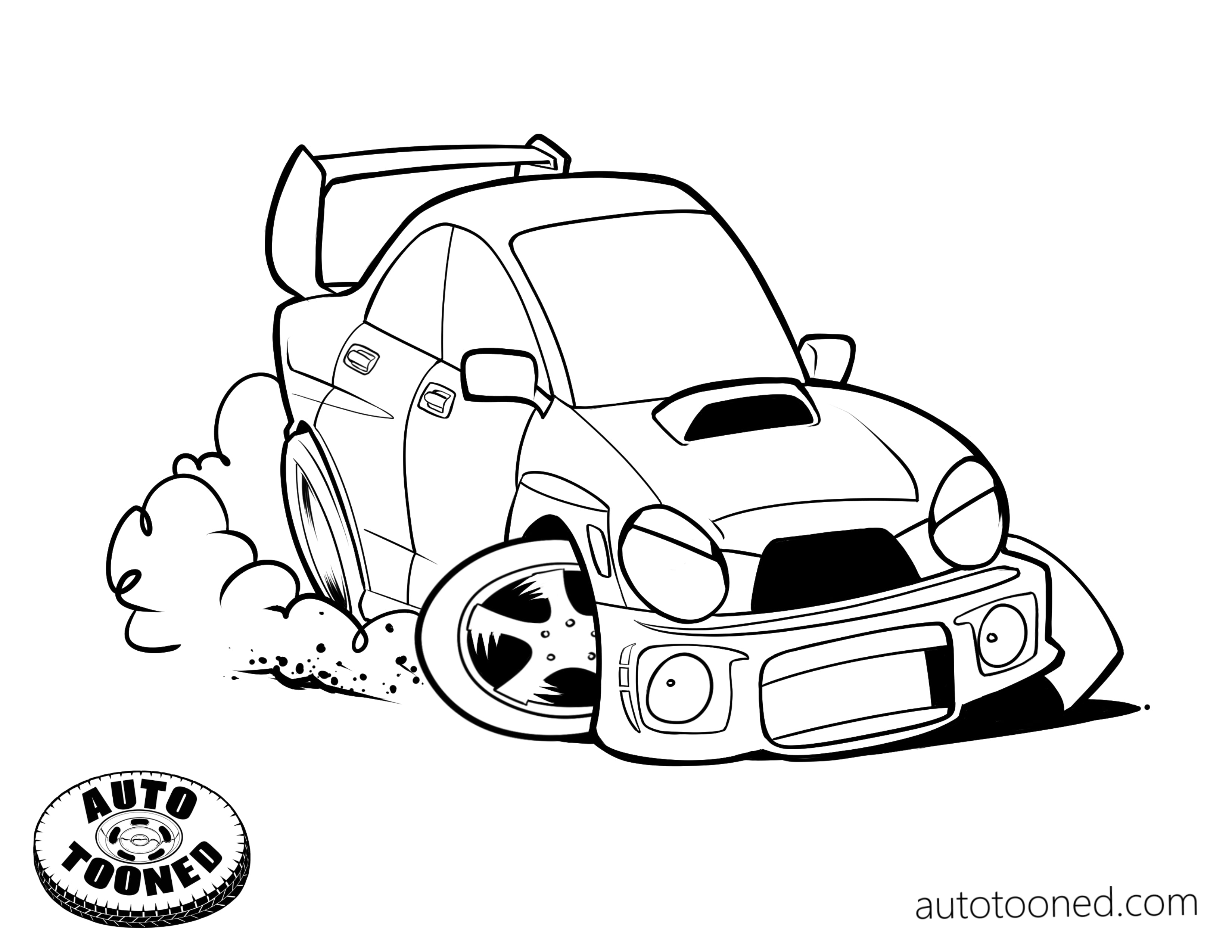 Free coloring pages â auto tooned