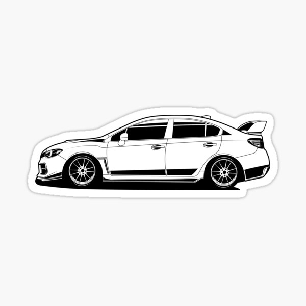 Subie jdm race classic black print sticker for sale by hans