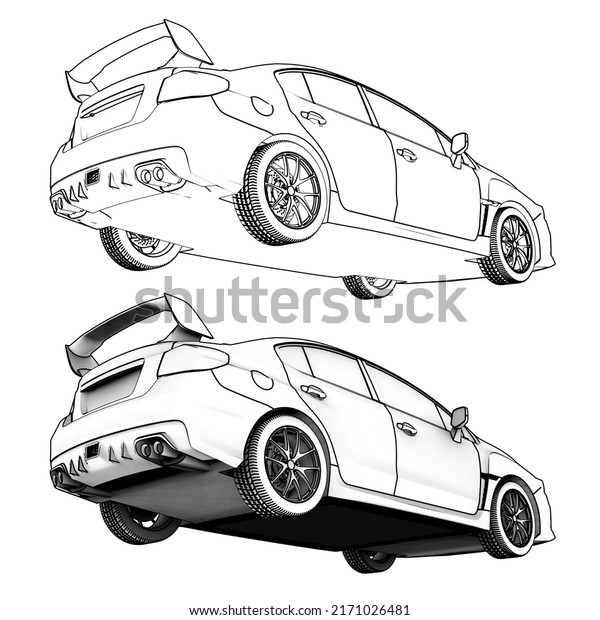 Drawing on a car images