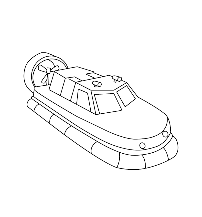 Hovercraft colouring picture free colouring book for children â monkey pen store