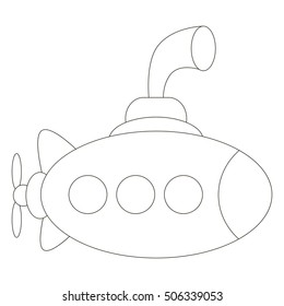 Submarine be colored coloring book educate stock vector royalty free