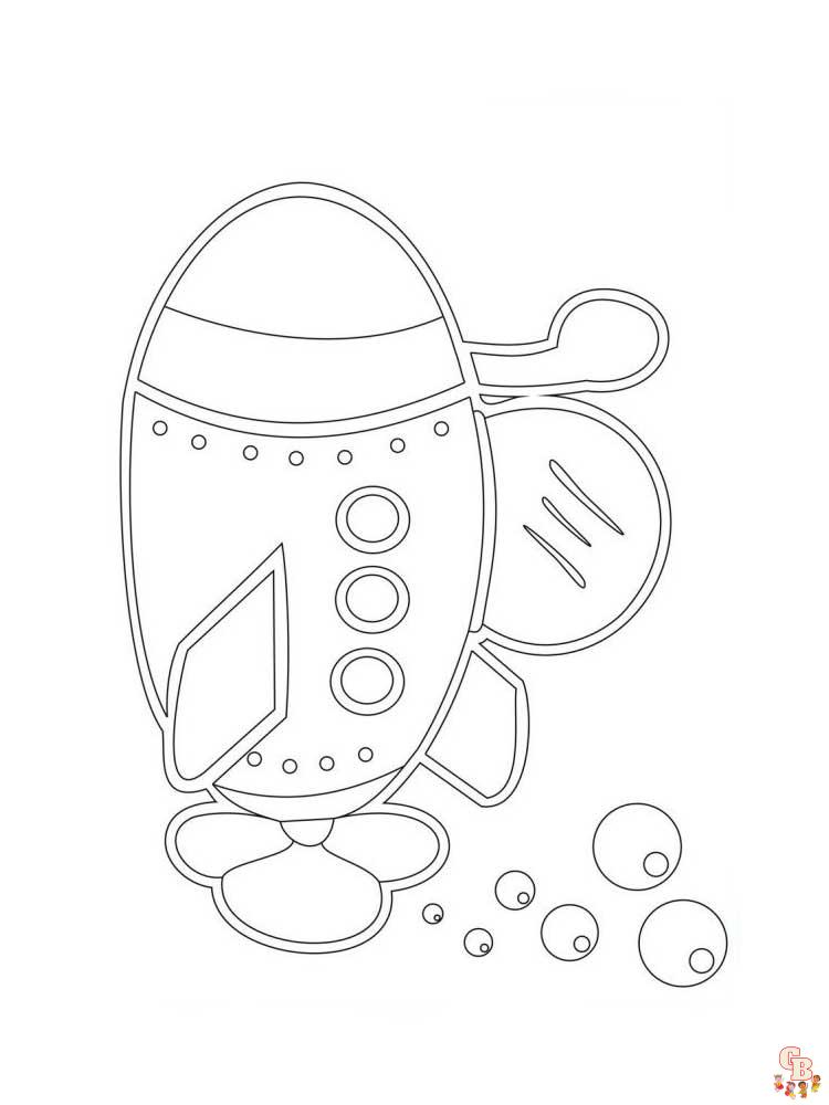 Submarine coloring pages explore the depths