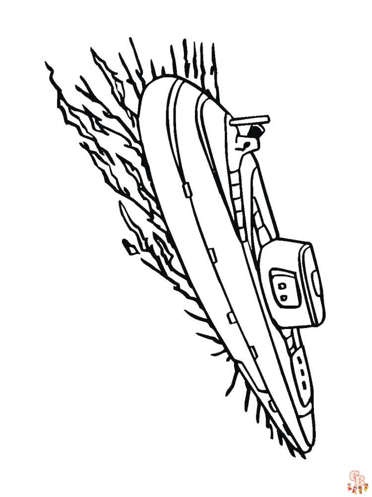 Submarine coloring pages explore the depths