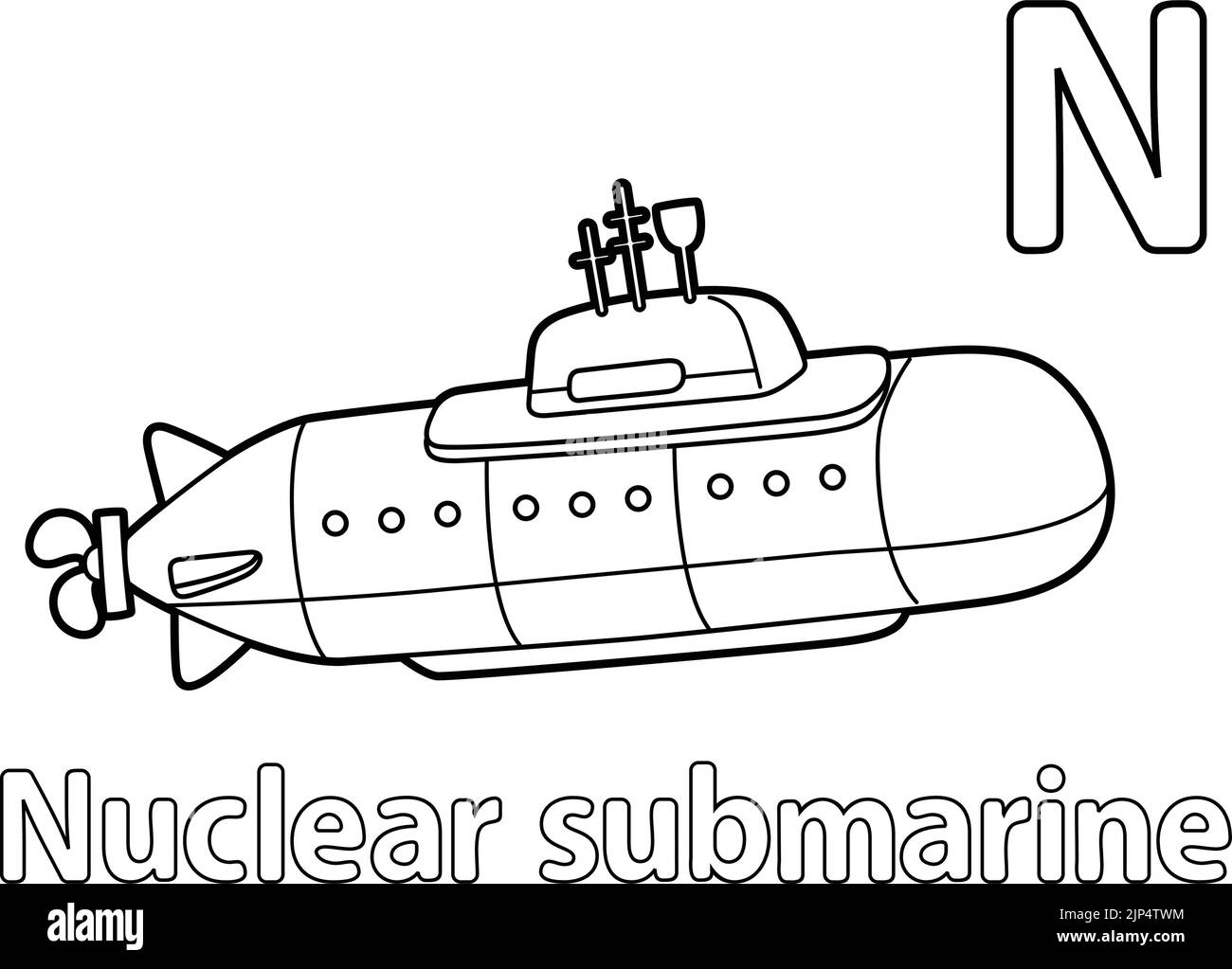 Nuclear submarine cut out stock images pictures