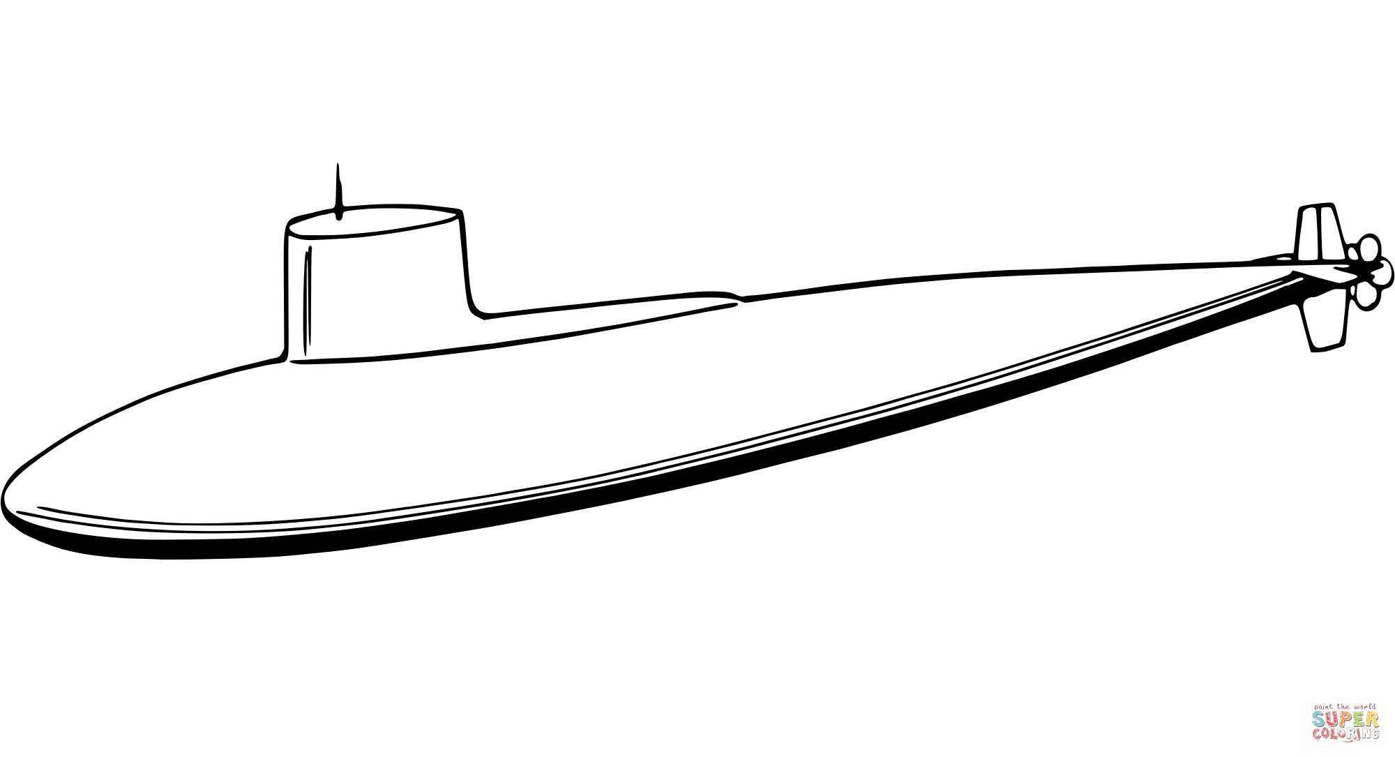 Submarine coloring page free printable coloring pages