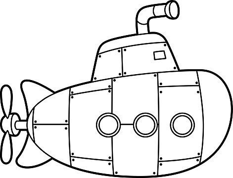 Submarine coloring page png transparent images free download vector files