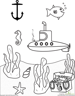 Color the submarine scene free coloring pages submarine drawing coloring pages