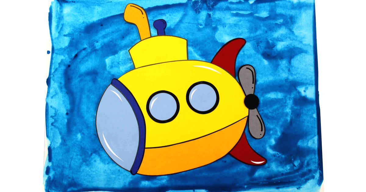 Yellow submarine craft with free template