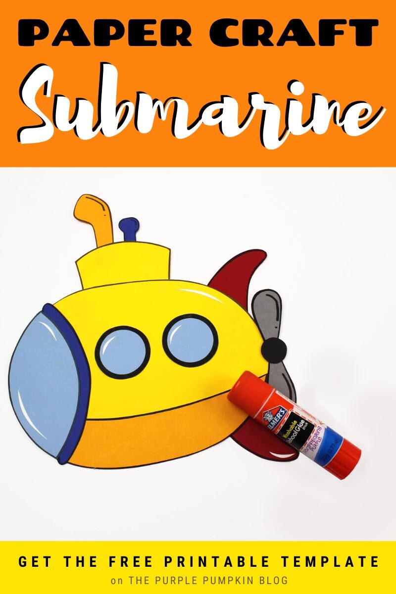 Make this fun yellow submarine paper craft with nstruction paper