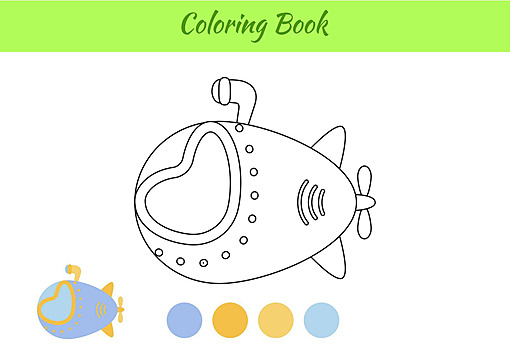 Submarine coloring page png transparent images free download vector files