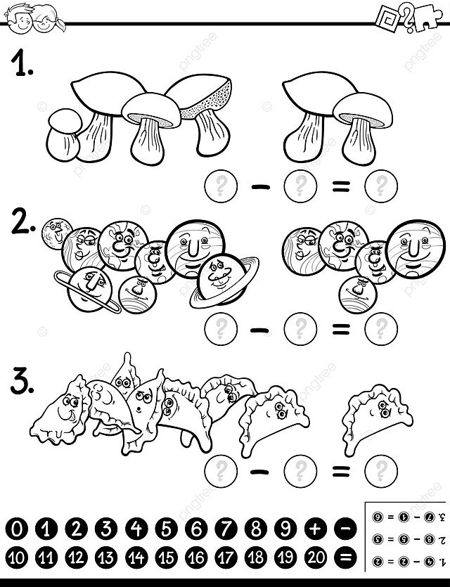 Subtraction maths activity coloring page worksheet maths puzzle vector math drawing ring drawing color drawing png and vector with transparent background for free download
