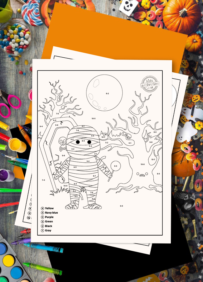 Get our easy subtraction worksheets halloween