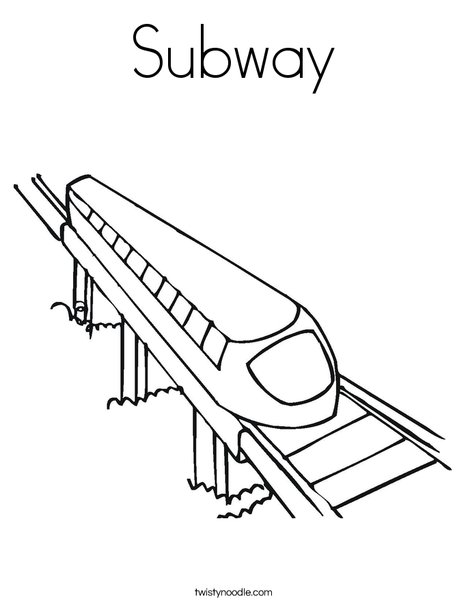Subway coloring page