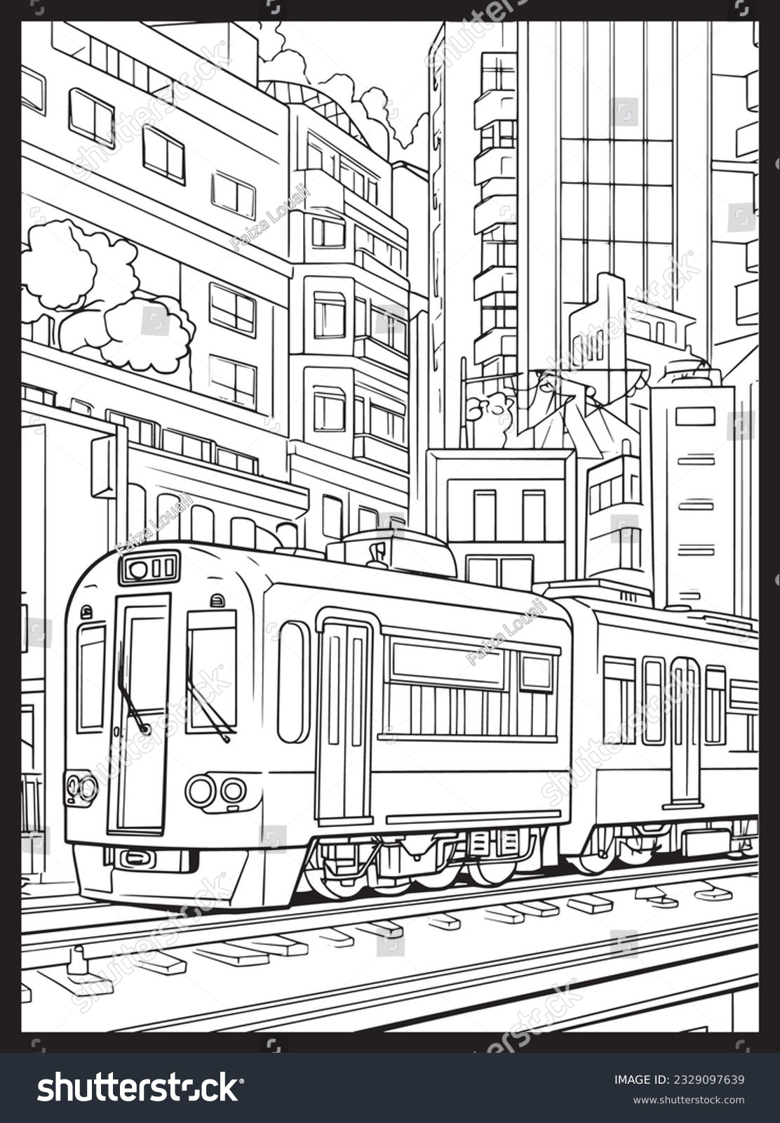 Train coloring pages images stock photos d objects vectors