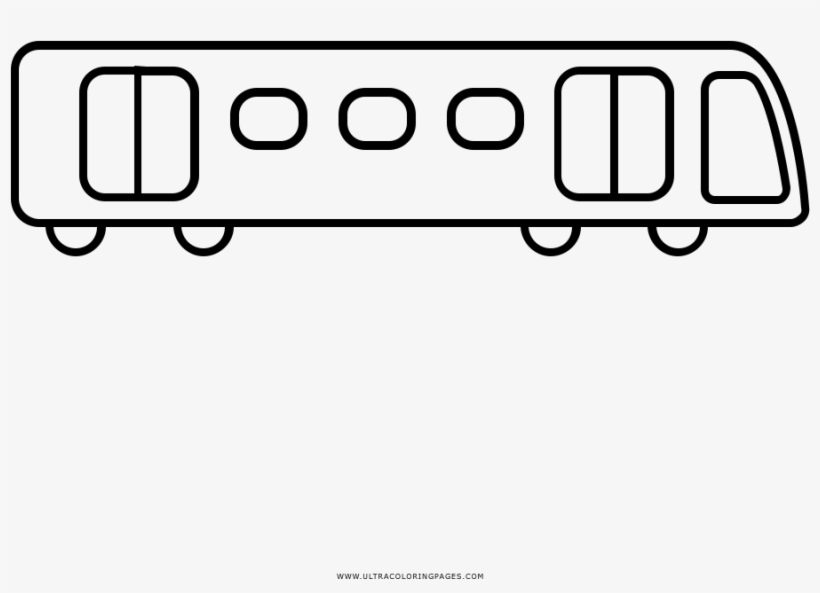 Subway train coloring page