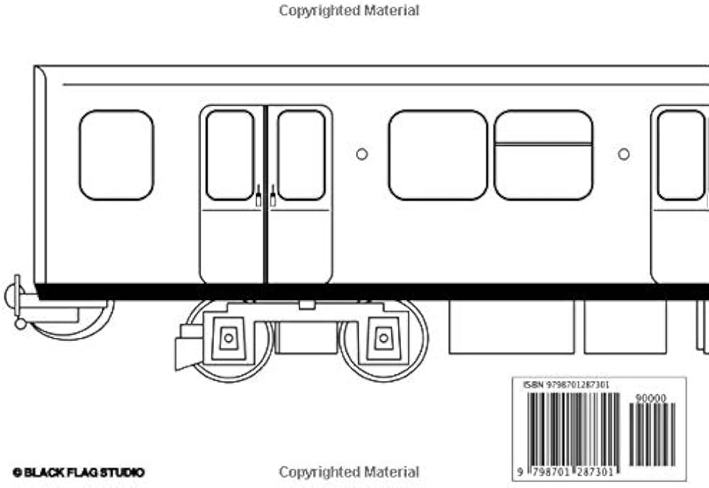 Berlin subway car sketchbook graffiti coloring book pages with outlines of the famous berlin subway car black flag studio books