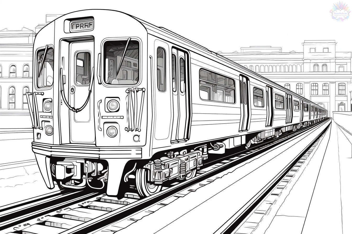 Train coloring pages