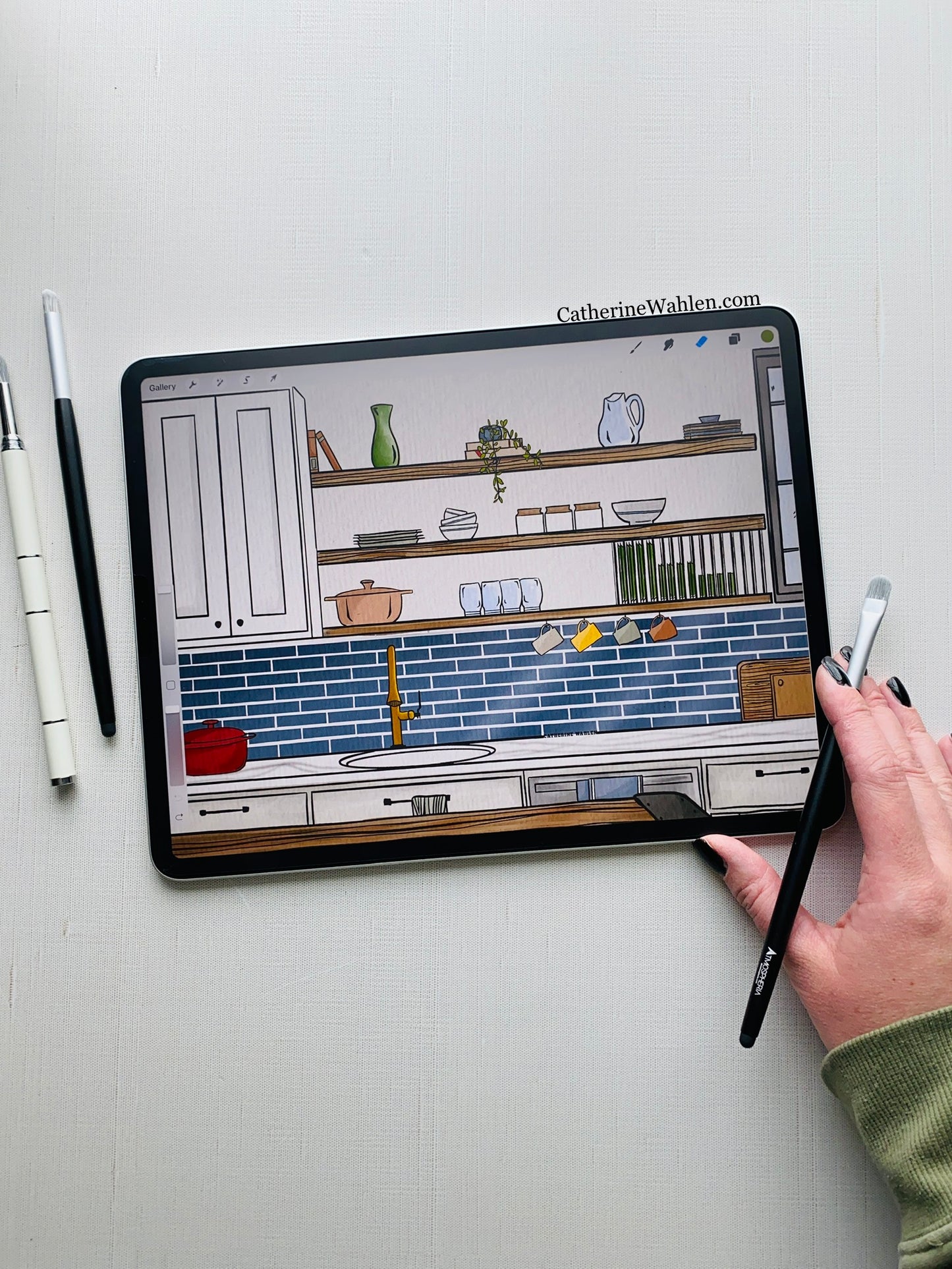 Subway tileâ digital coloring page â catherinewahlen