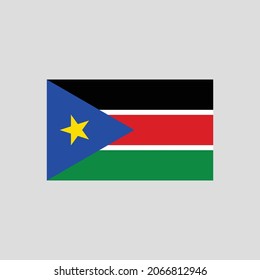 South sudan flag drawing style isolated stock vector royalty free