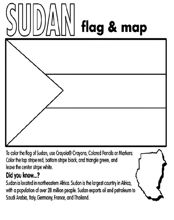 Sudan on crayola flag coloring pages sudan flag flag