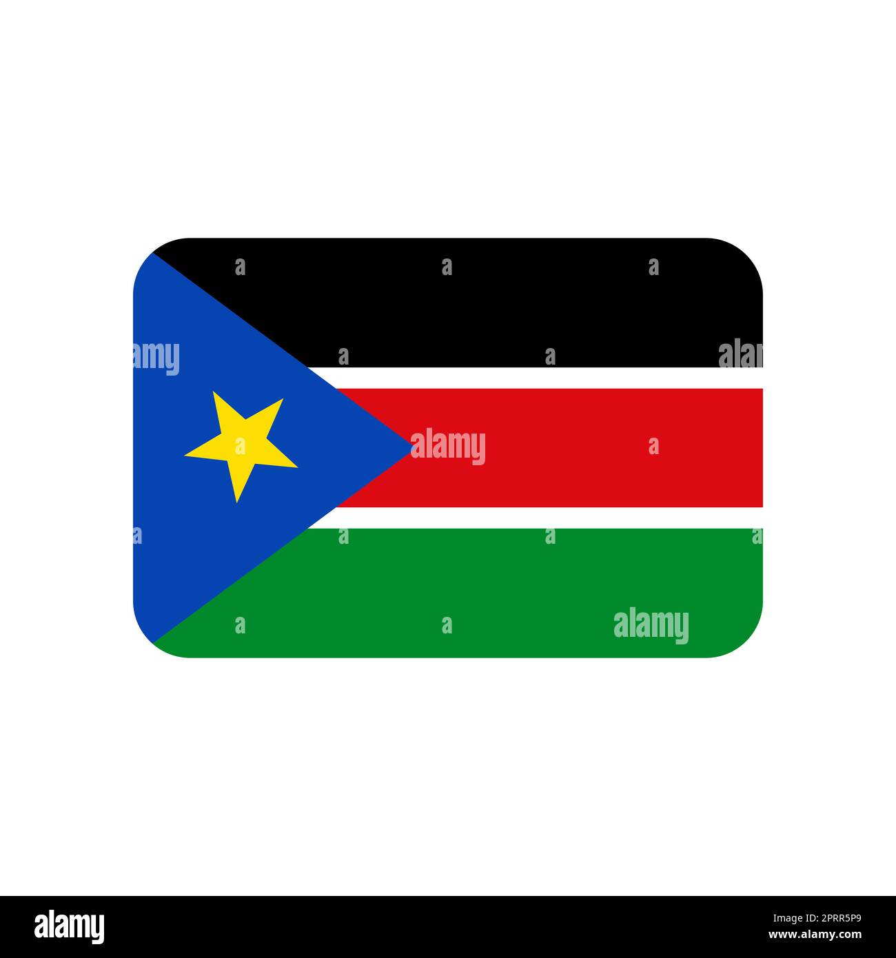South sudan vector flag on white background stock vector image art