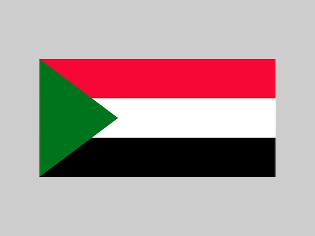 Premium vector sudan flag official colors and proportion vector illustration