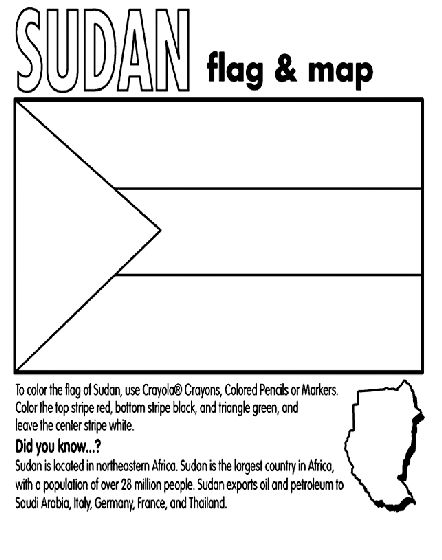 Sudan on crayola flag coloring pages sudan flag flag