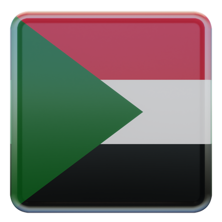 Sudan square flag flag d icon download in png obj or blend format