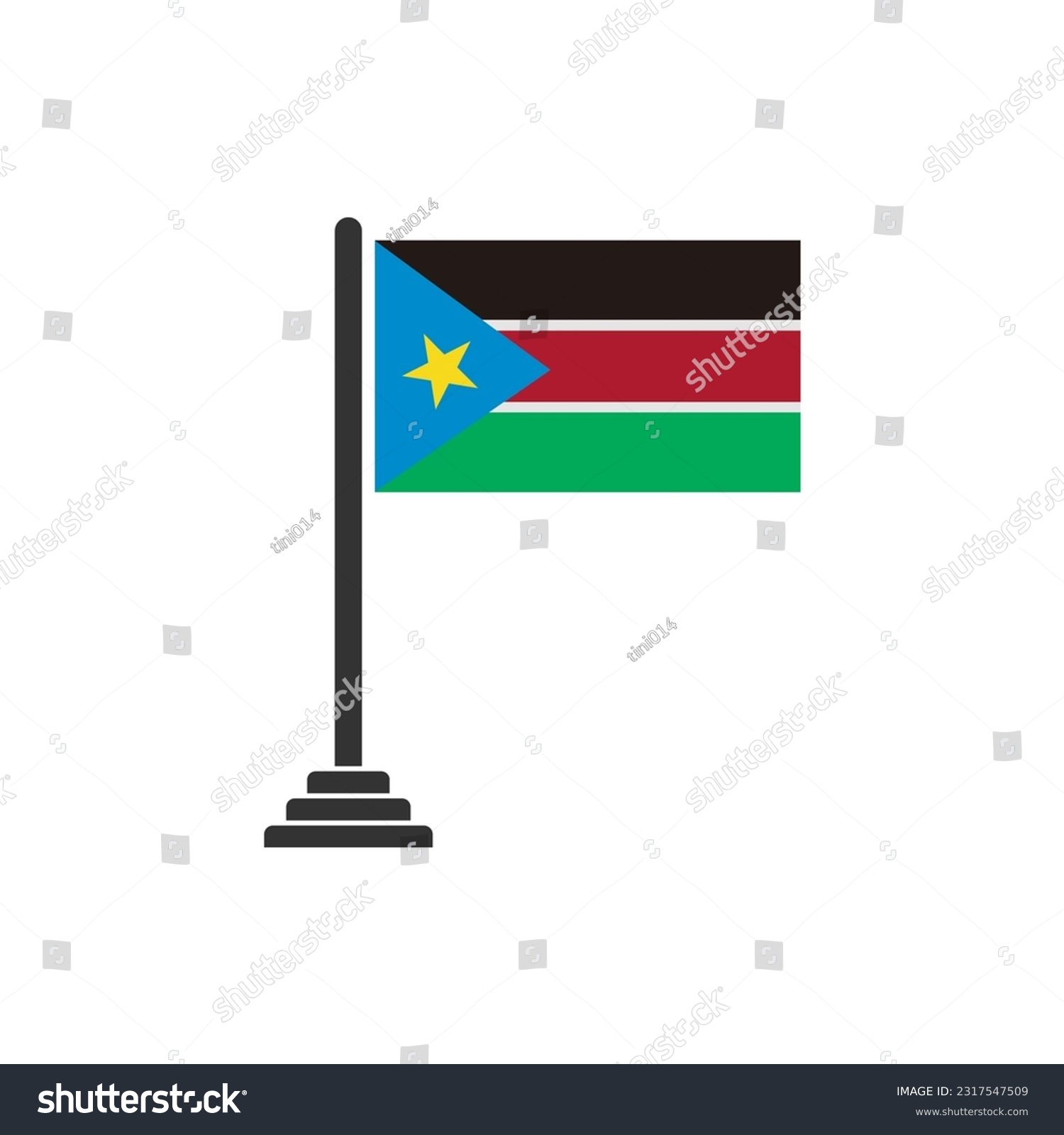 South sudan flags icon set south stock vector royalty free