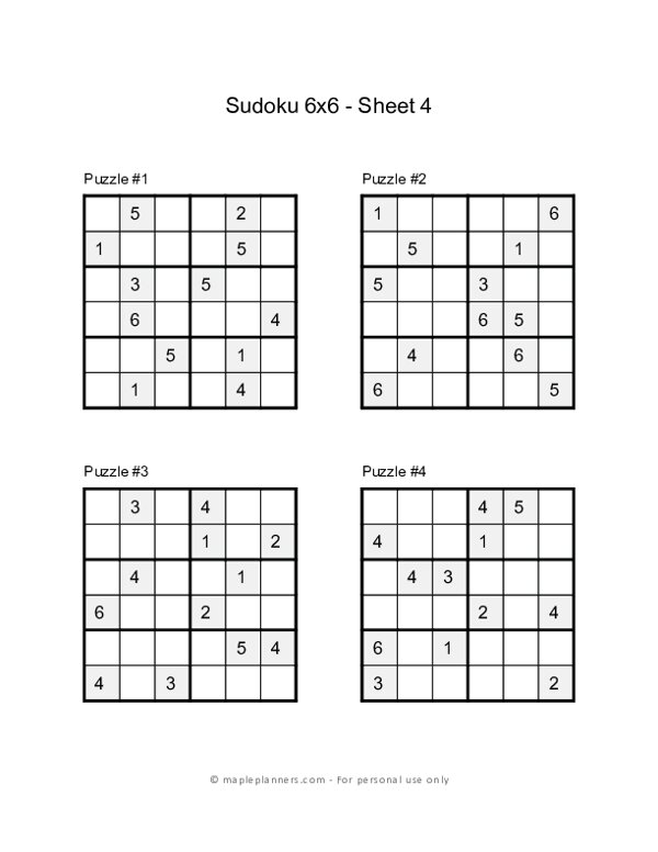 X sudoku puzzles printable