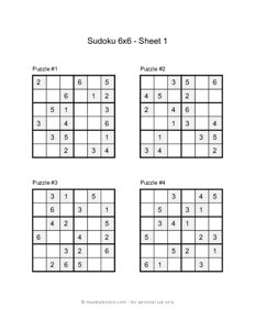 X sudoku puzzles printable