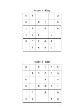 Sudoku for kids to year olds puzzles x with solutions