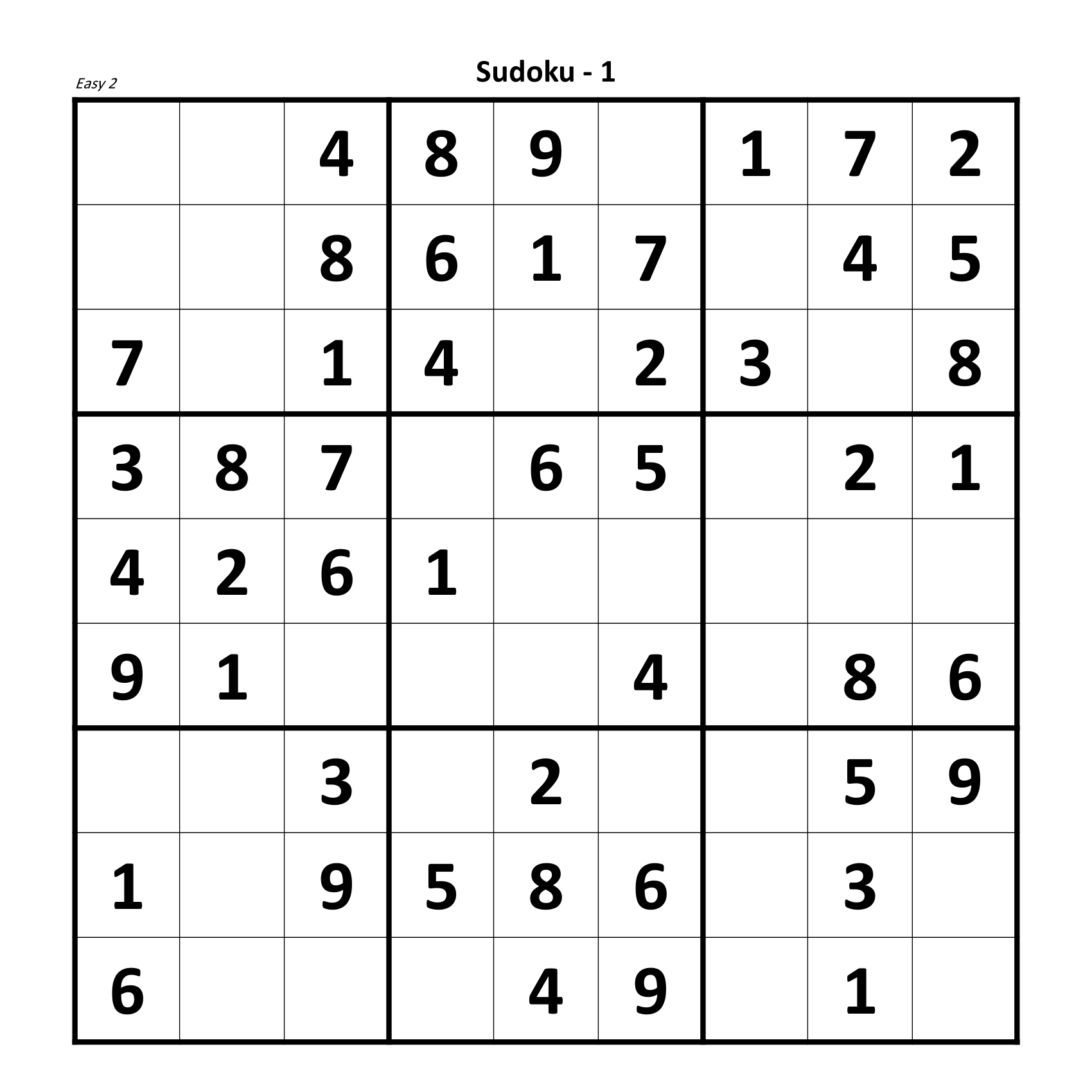 Step up your sudoku game easy level x puzzles for adults with solutions made by teachers