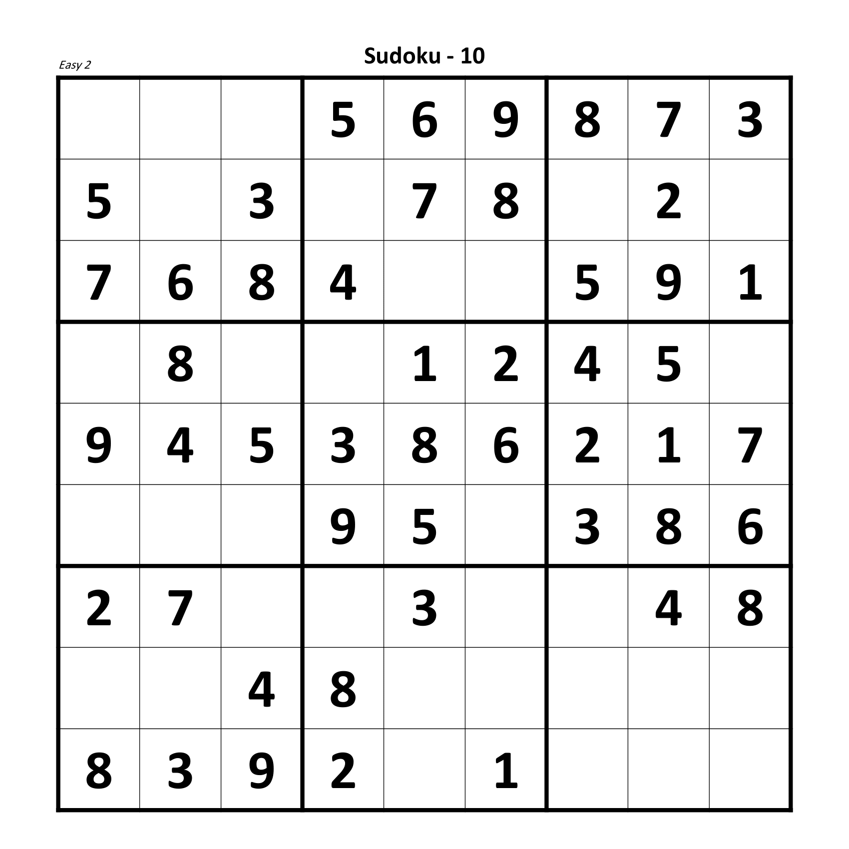Step up your sudoku game easy level x puzzles for adults with solutions made by teachers