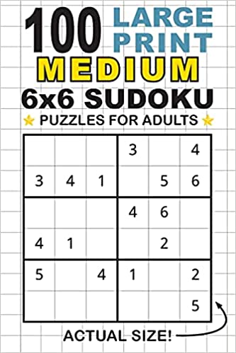 Buy large print medium x sudoku puzzles for adults at best price online