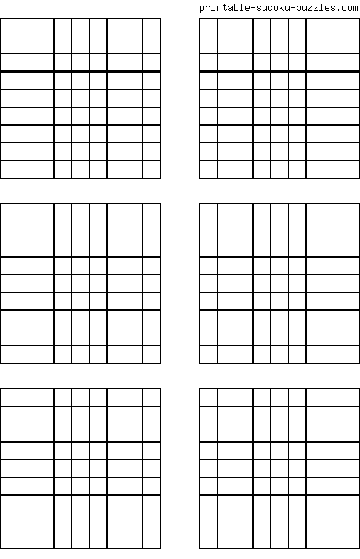 Free printable sudoku puzzles