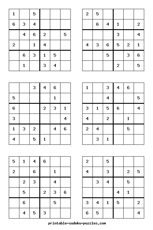 Free printable sudoku puzzles for kids