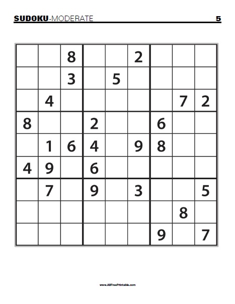 Sudoku â free printable