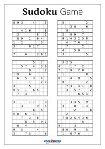 Free printable sudoku per page puzzles