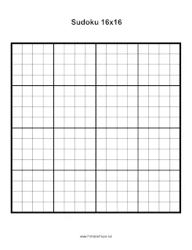 Printable sudoku grid x