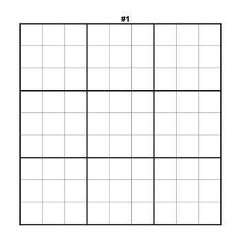 Blank sudoku book ã grids printable editable by wbwinner teacher