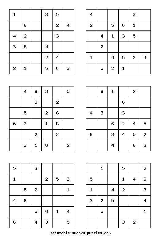 Free printable sudoku puzzles for kids
