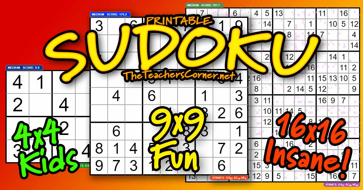 Printable sudoku puzzles