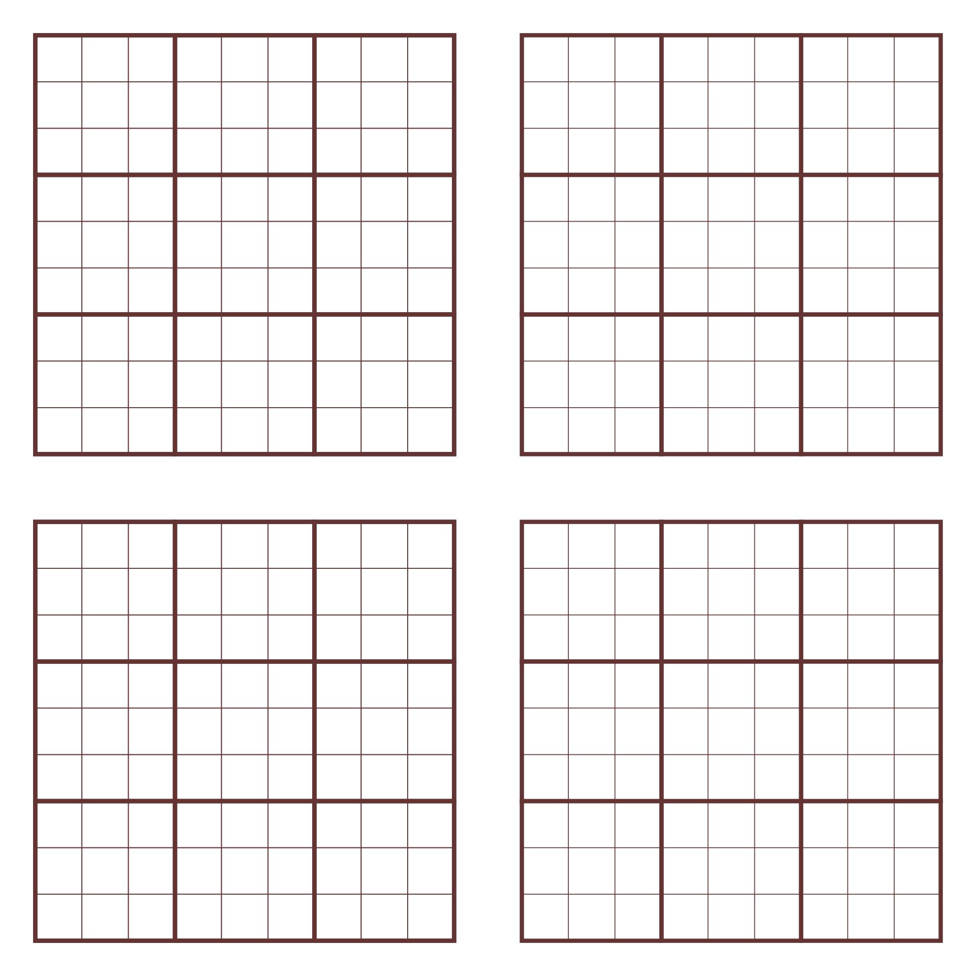 Printable blank sudoku grid sudoku sudoku printable hard puzzles