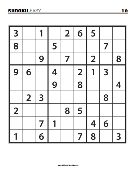 Sudoku puzzles â free printable