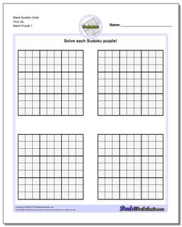 Blank sudoku